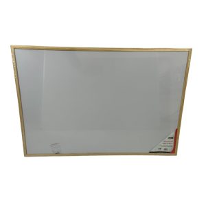 Tableau Blanc effaçable avec cadre en bois 90 cm x 60 cm