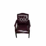 chaise d'invité capitonnée en vinyle de style traditionnel