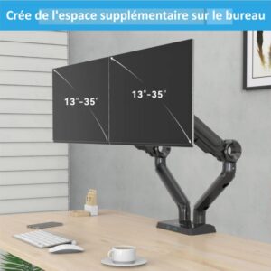 Support de moniteur double 13 - 35 pouces