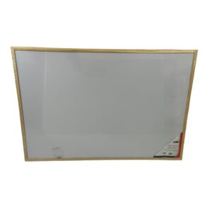 Tableau Blanc effaçable avec cadre en bois 90 cm x 60 cm