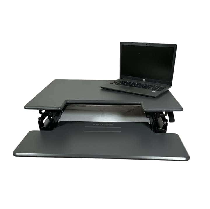 Victor DCX710G Bureau debout à hauteur réglable avec plateau pour clavier (gris)